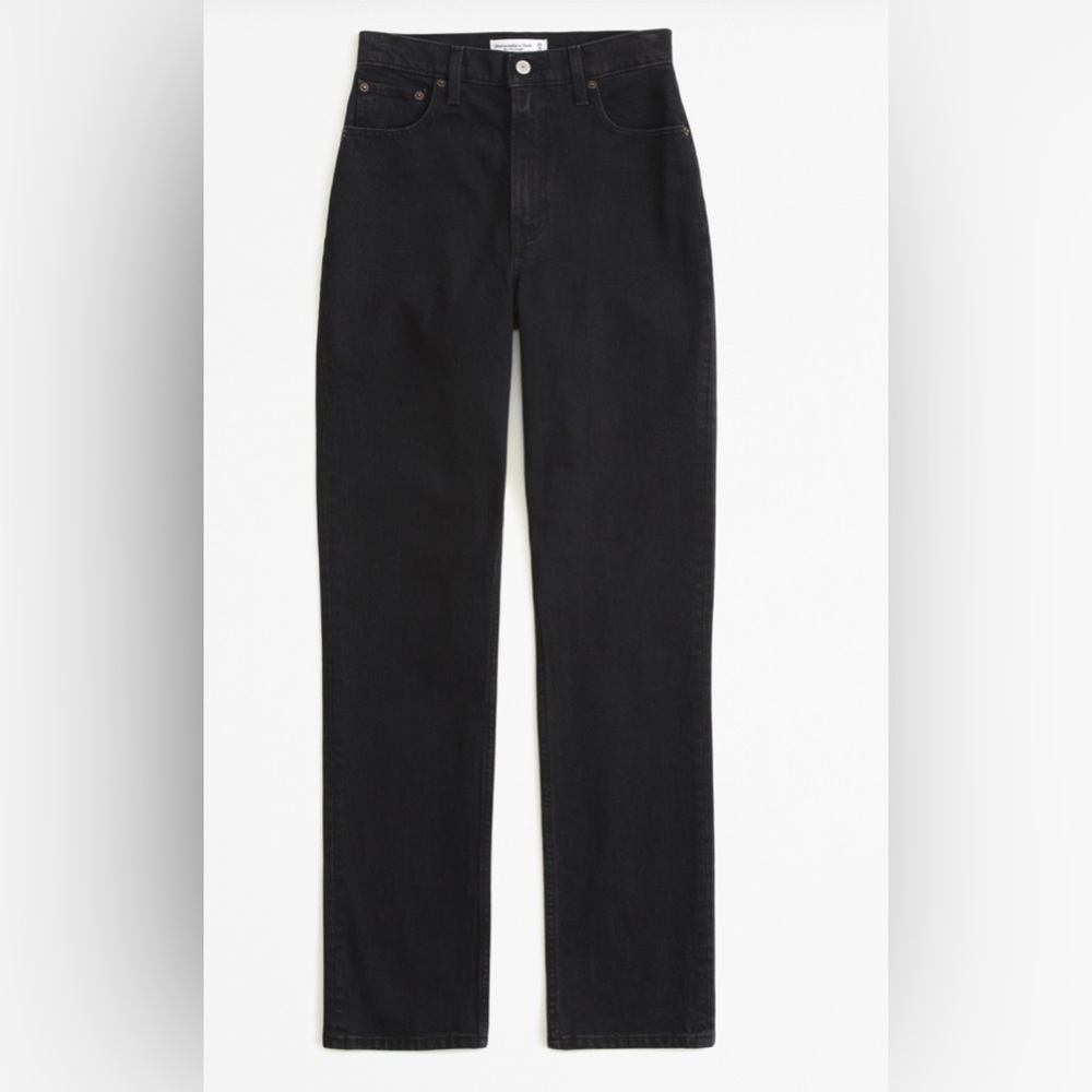 Abercrombie & Fitch Black Straight Leg Jeans